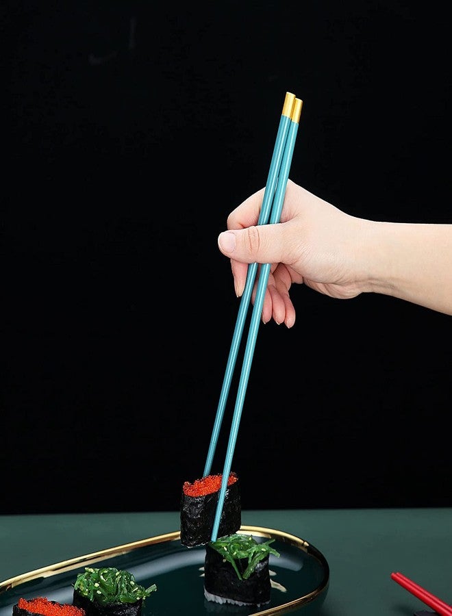 Iktu Fiberglass Chopsticks 5 Pairs , Non Slip Reusable Chop Sticks for Food, Japanese Chinese Korean Kids Chopsticks, Easy to Use, Dishwasher Safe, 25 cm (Mix-Color) - Image 3